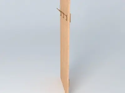 Indiana red pine coat hanger 3D model