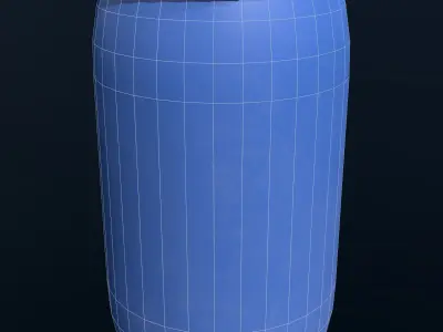 Plastic barrel Free low-poly 3D model purchase