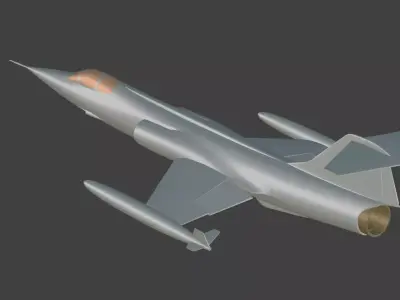 Lockheed F-104 Starfighter 3D print model