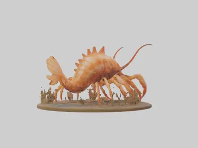 Krakenshrimp Model Low-poly 3D model