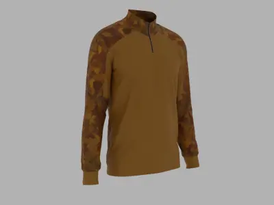 Military T-shirt Low-poly 3D model