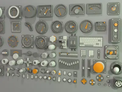 Industrial Kitbash - 2 - 105 pieces 3D model purchase