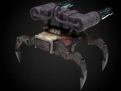 4 legs robot 3D model