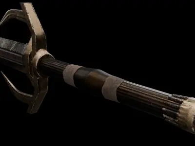 Fantasy sword Low-poly 3D model 11