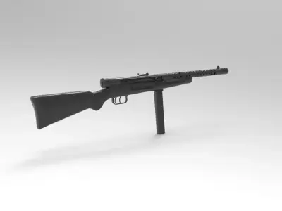 Beretta Model 38 Submachine gun 3D model