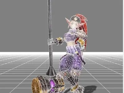 Lolita Soldier in Training OLD Skin Low-poly 3D model