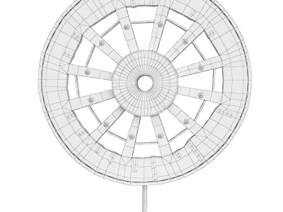 Antique Wheel 3D model