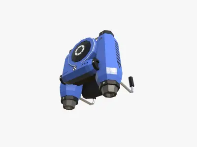 Jetpack Low Poly B03 - SciFi Character Design Low-poly 3D model
