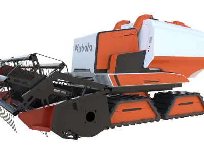 Seed Drill Tractor 3D model