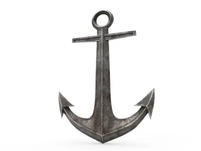 Ship anchor Low-poly 3D model