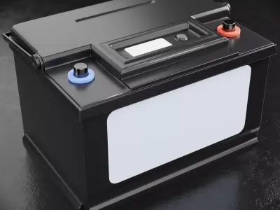 Car Battery Type D 3D model