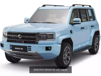 2026 BYD Denza B5 And B8 With interior 3D Model Pack