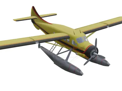 de Havilland Canada DHC-3 Otter Low-poly 3D model purchase