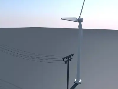 Wind turbine 3D model get