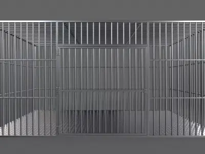 PBR Big Cage 3 Low-poly 3D model