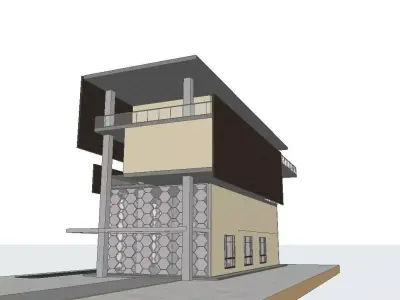 Commercial buildings 3D model