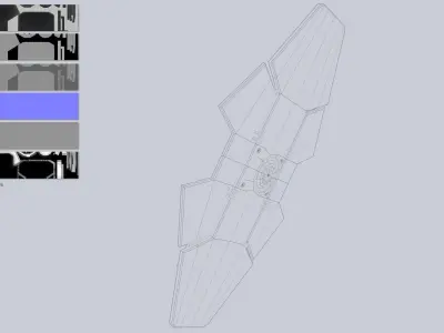 Sci fi shield Low-poly 3D model