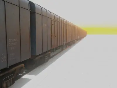 IRCTC Indian Freight Train 3D Model 3D model