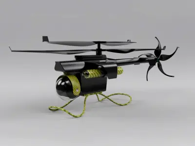 Drone helicopter 3D model