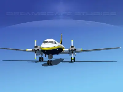 Convair CV-580 Gulf Air Transport 3D model