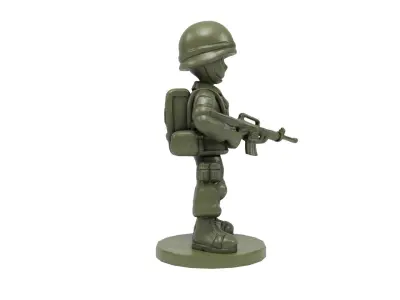 Plastic Soldier 2 Low-poly 3D model