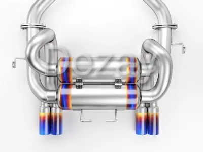 Tuning exhaust system car 3D model