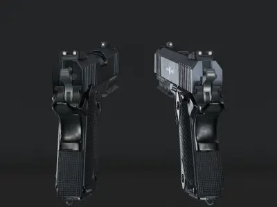 Compact Pistol Low-poly 3D model