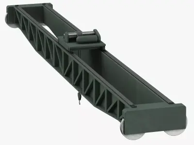 Game Ready Interior Overhead Crane 3D model