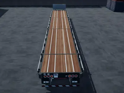 Flatbed trailer unity asset Low-poly 3D model
