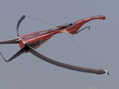 medieval crossbow weapon Low-poly 3D model