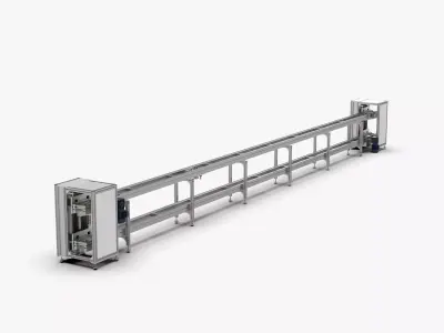 Double Speed Chain Line with Elevator 3D model
