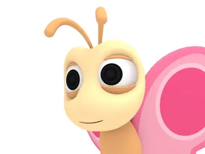 Cartoon Butterfly 3D model