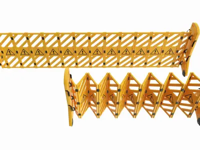 Expandable Safety Barrier Set 3D model