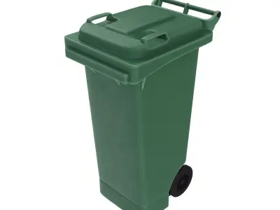 Plastic Wheelie Trash Bin 3D model