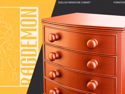 English Miniature Cabinet 3D model