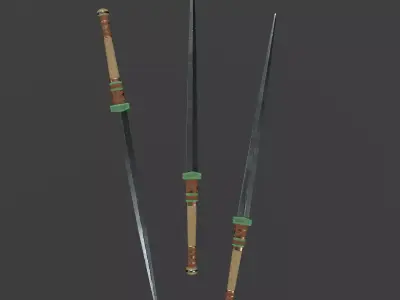 Sword - PBR game ready 3d weapon Low-poly 3D game ready model  Low-poly 3D model