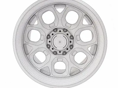 Alloy wheel detailed 3d model 3D model