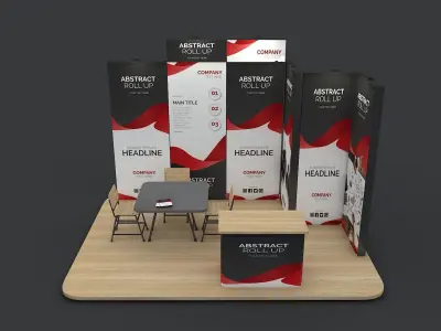 Exhibition booth 3D model 3D model purchase