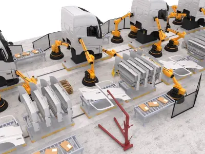 Truck Factory 3D model