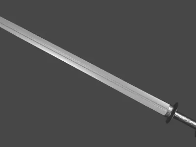 Caroling sword with Khora handle Low-poly 3D model