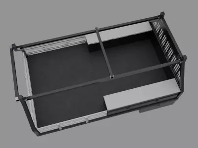 Flatbed Utility Truck Bed Low-poly 3D model