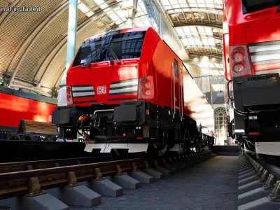 Siemens Mobility Vectron Locomotive Red  purchase 3D model