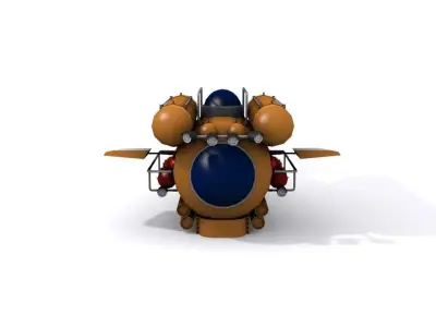 Bathyscaphe air compressor Low-poly 3D model