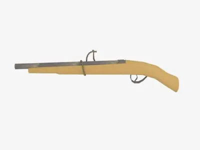 Wick shotgun rifle Free low-poly 3D model