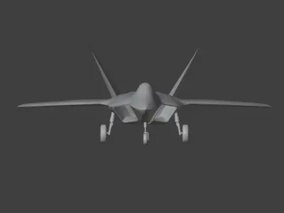 F22 Raptor Low-poly 3D model