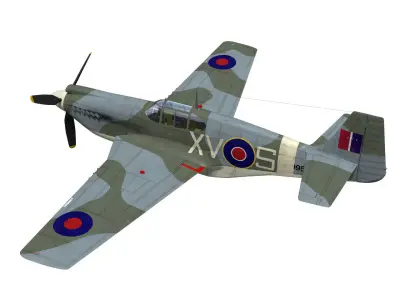 North American P-51 Mk1 Mustang 3D model