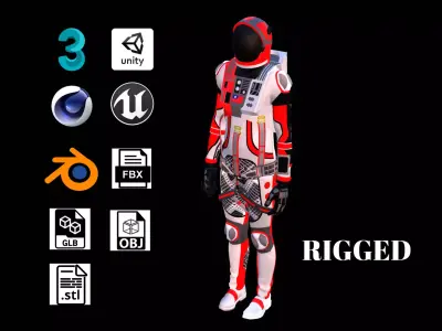 Astronaut Spacesuit Taiwan 3D model