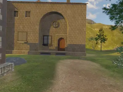 Hilltop Village 3D model buy