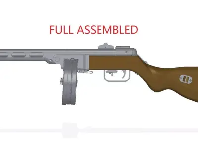 PPSh-41 rifle 3D model
