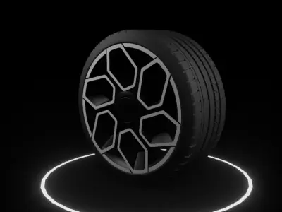 Concept car Rim Low-poly 3D model